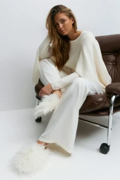 Fluffy faux fur slipper
