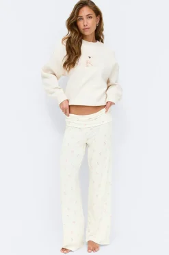 Folded loungewear trousers