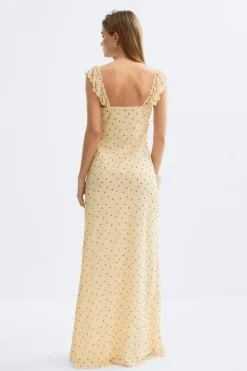 Frill maxi dress