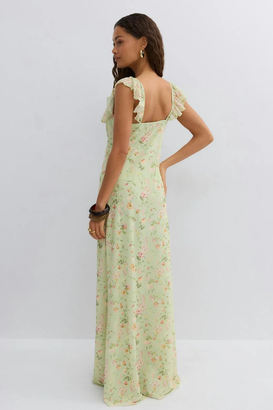 Frill maxi dress