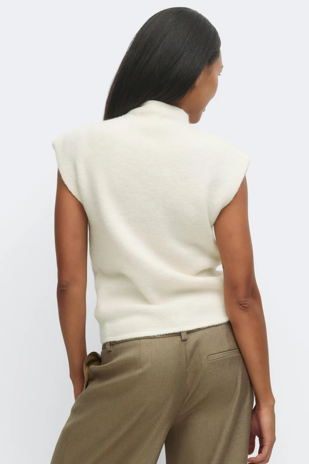 Funnel neck knitted top