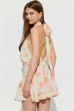 Halterneck mini dress