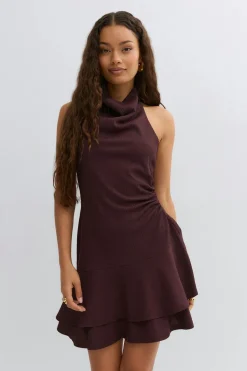 Halterneck mini dress