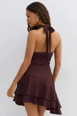 Halterneck mini dress