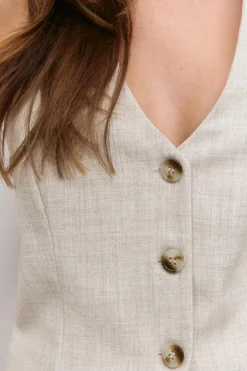 Halterneck tailored vest