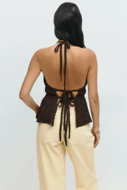 Halterneck tie top