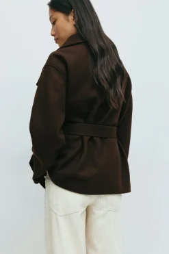 High neck short jacket