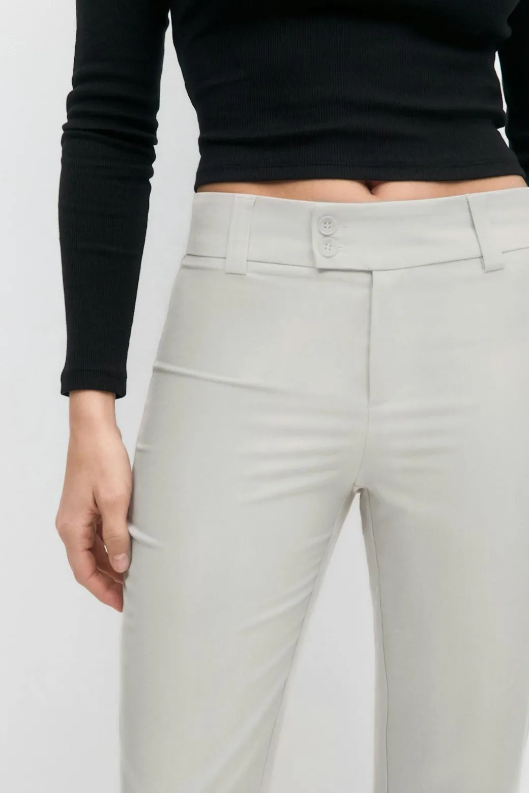 High waist flare trousers