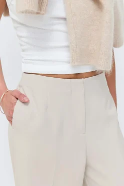 High waist wide trousers