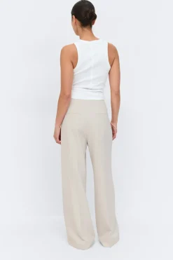 High waist wide trousers