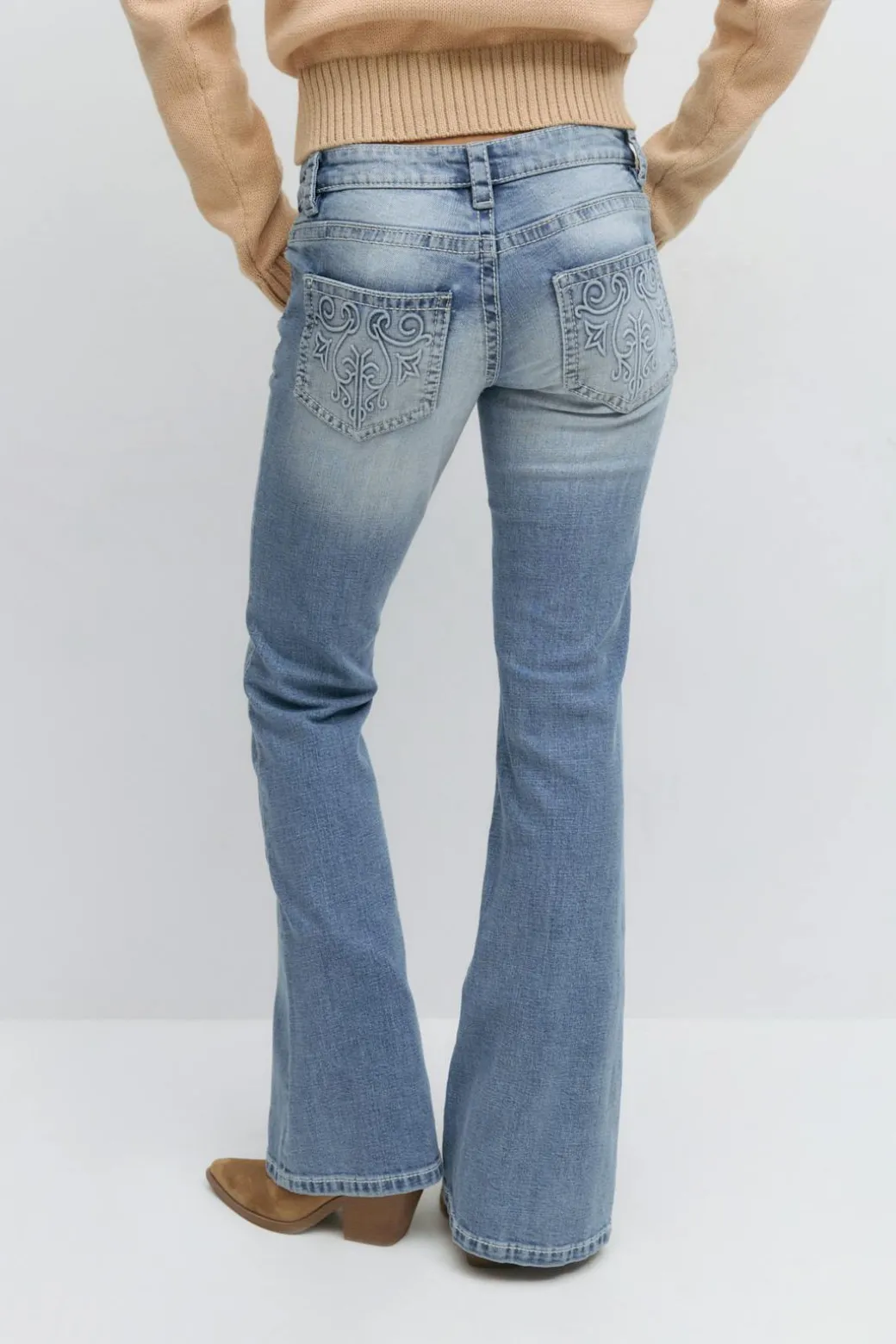 14+ hip hug flare jeans