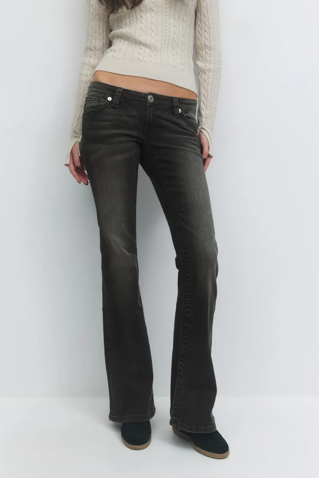 14+ hip hug flare tall jeans