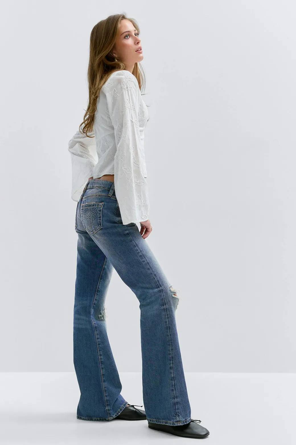 14+ hip hug loose jeans