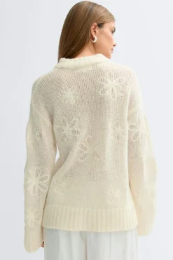 Jacquard knitted sweater