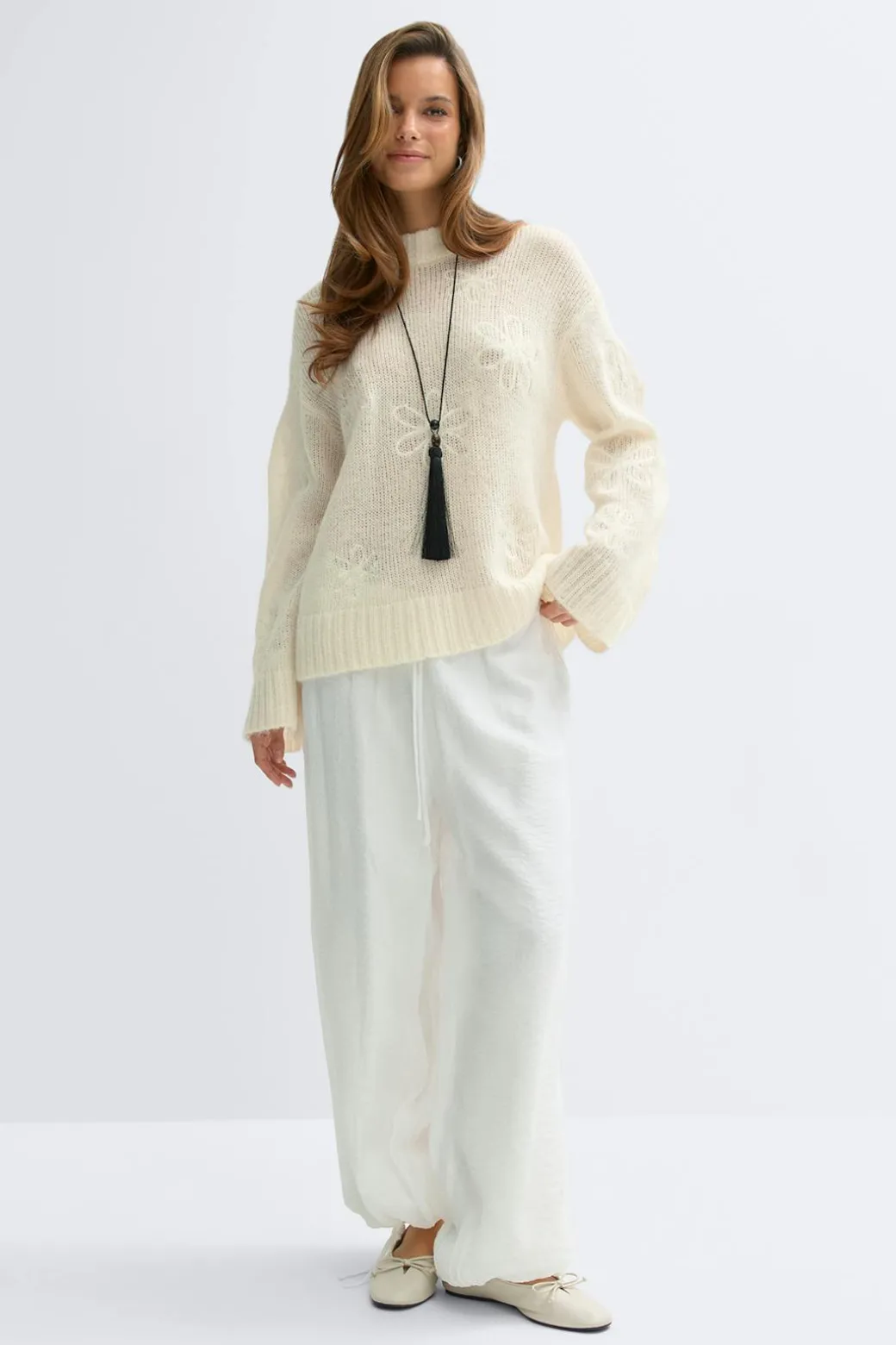 Jacquard knitted sweater