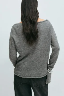 Knitted boatneck top
