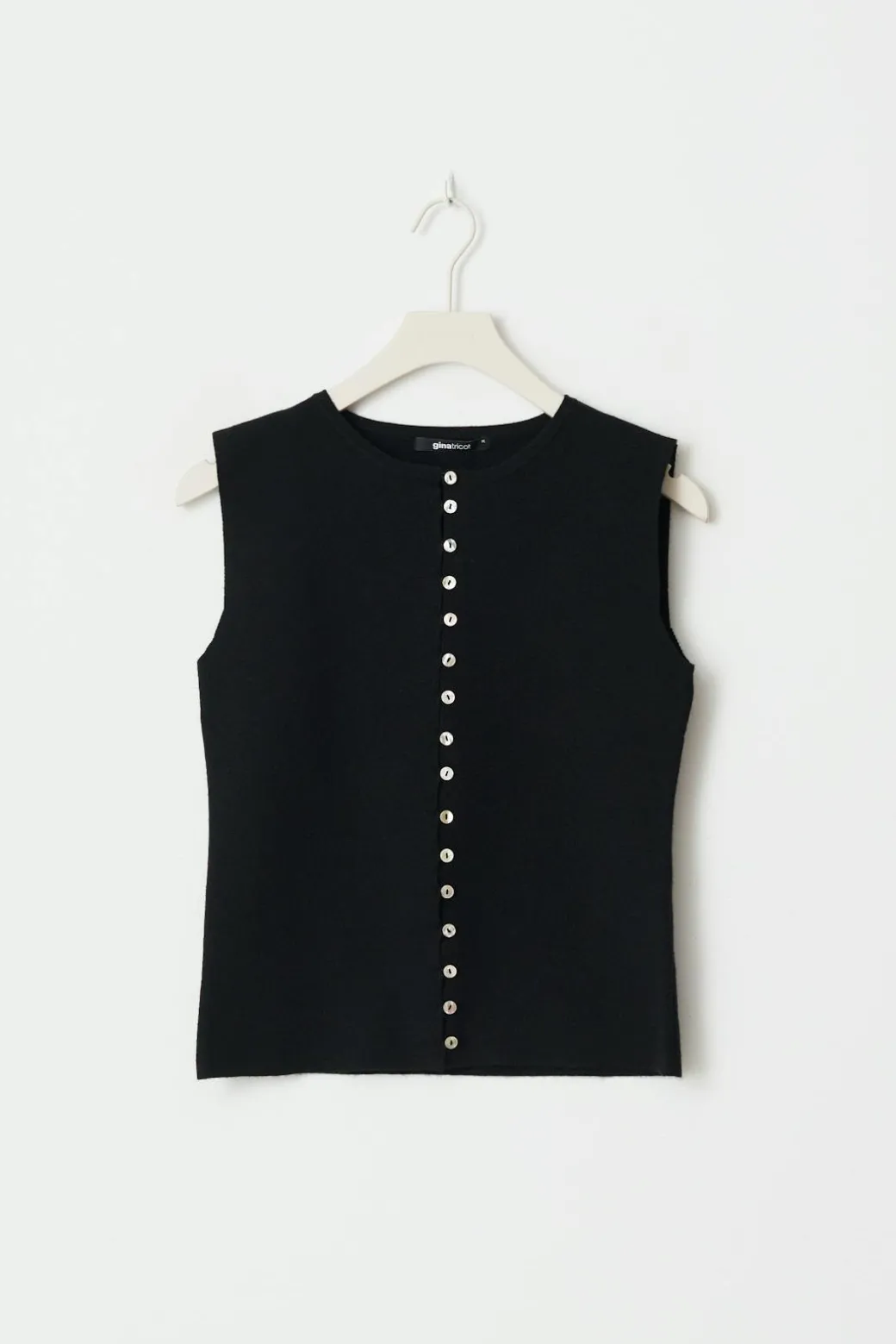 Knitted button down vest