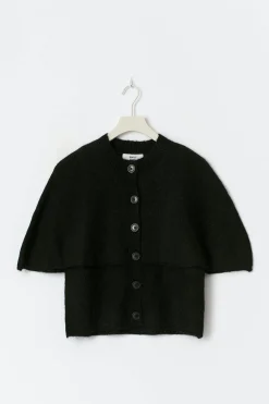 Knitted cape cardigan