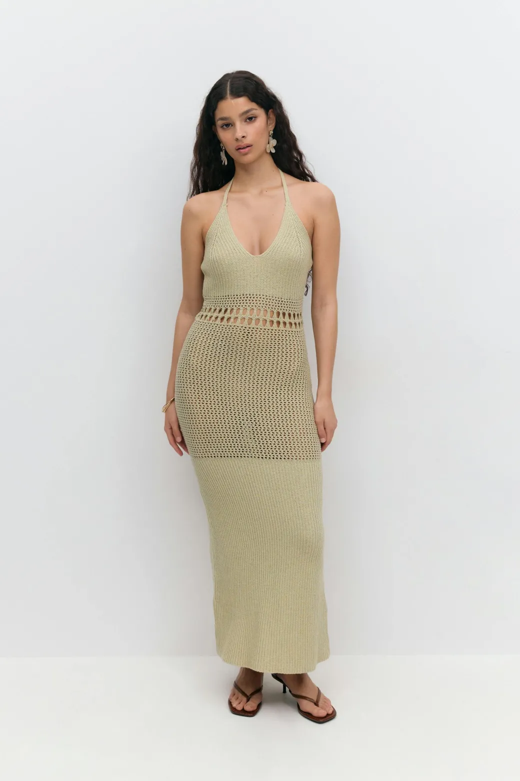 Knitted crochet dress