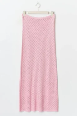 Knitted crochet skirt
