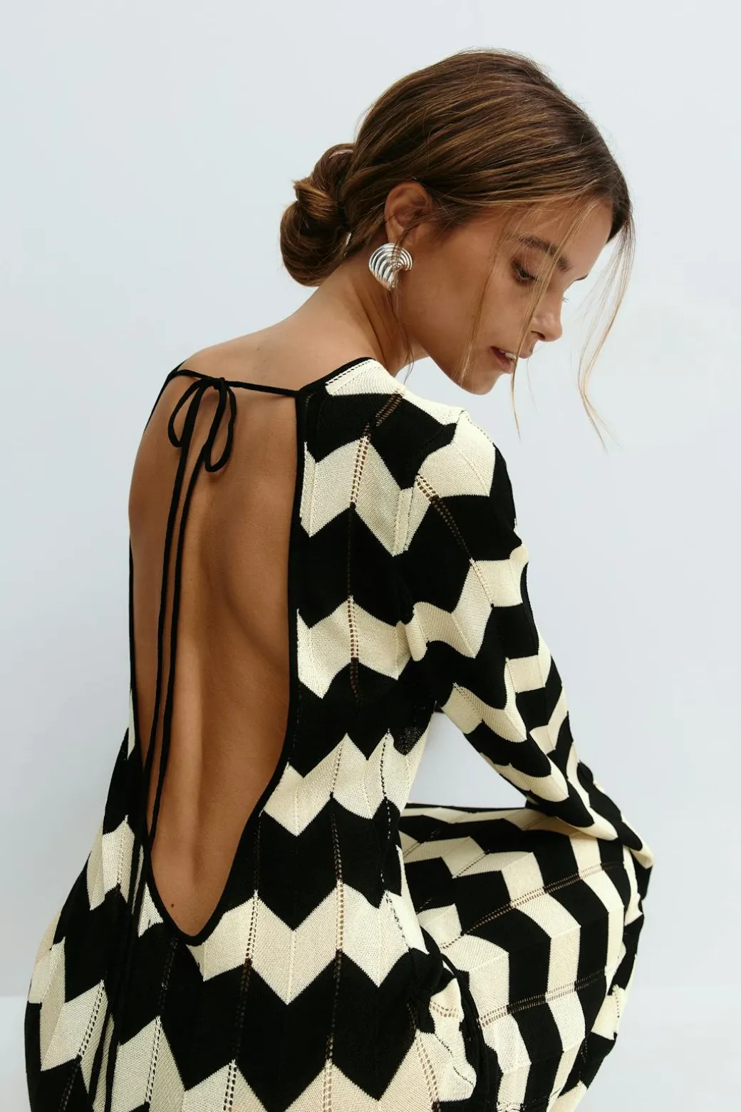 Knitted flowy maxi dress