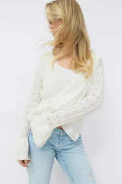 14+ knitted frill cardigan