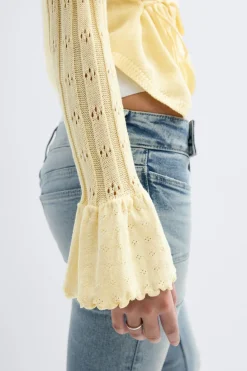 14+ knitted frill cardigan