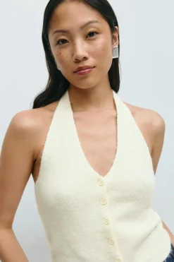 Knitted halterneck vest