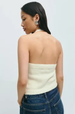 Knitted halterneck vest