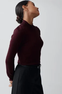 knitted long sleeve top
