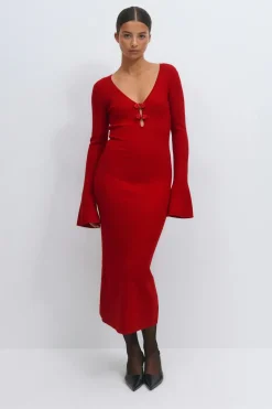 Knitted midi dress
