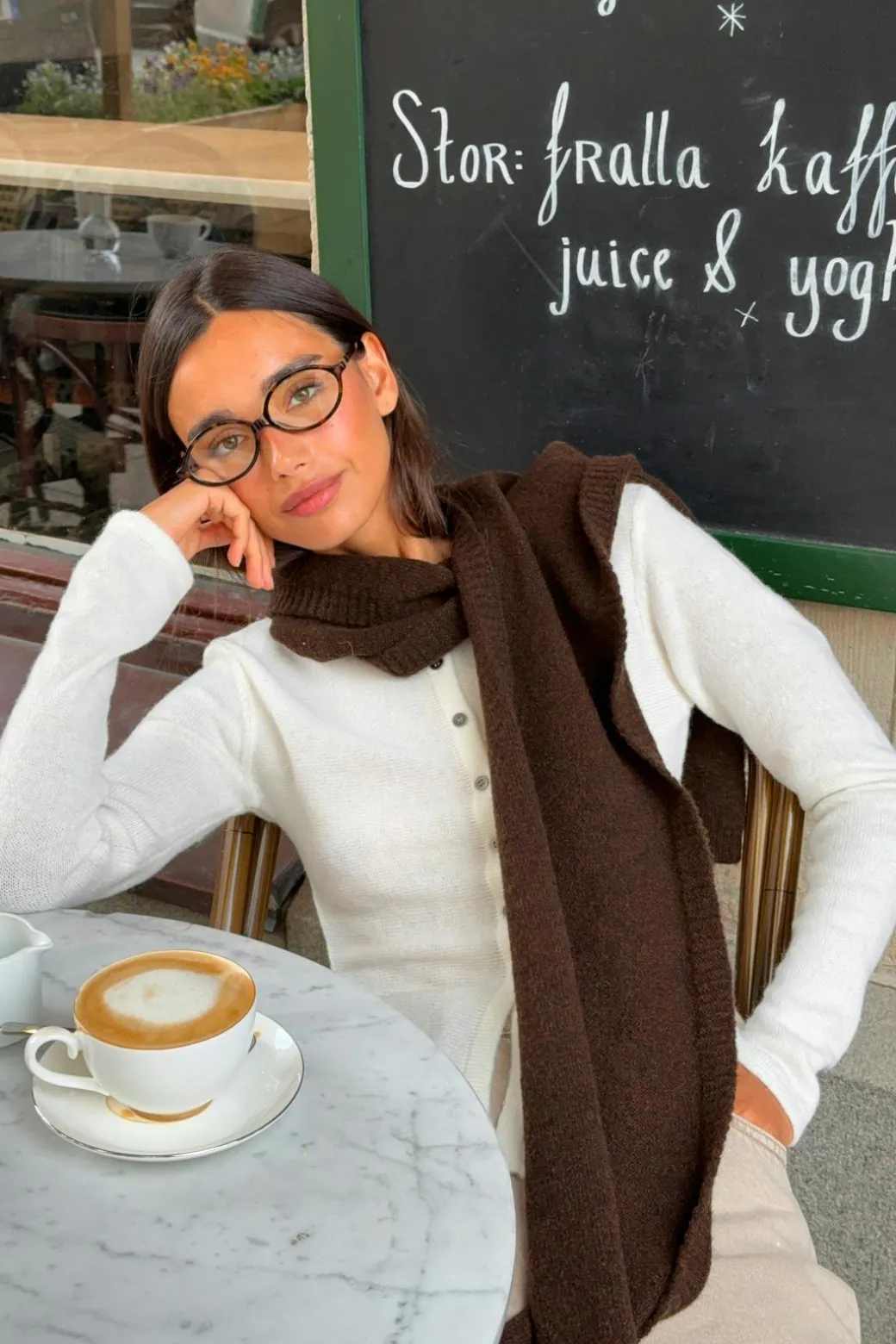 Knitted peplum cardigan