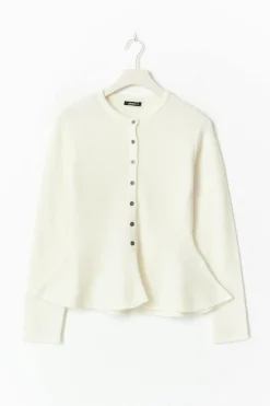 Knitted peplum cardigan