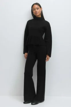 Knitted peplum top