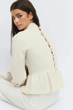Knitted peplum top