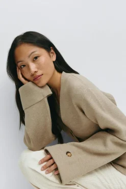 Knitted sculptured cardigan