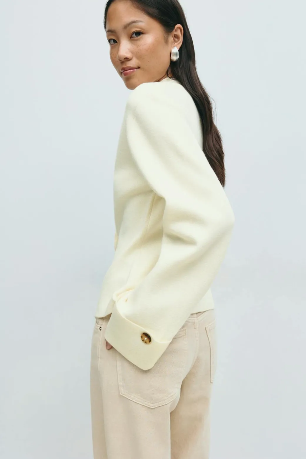 Knitted sculptured cardigan