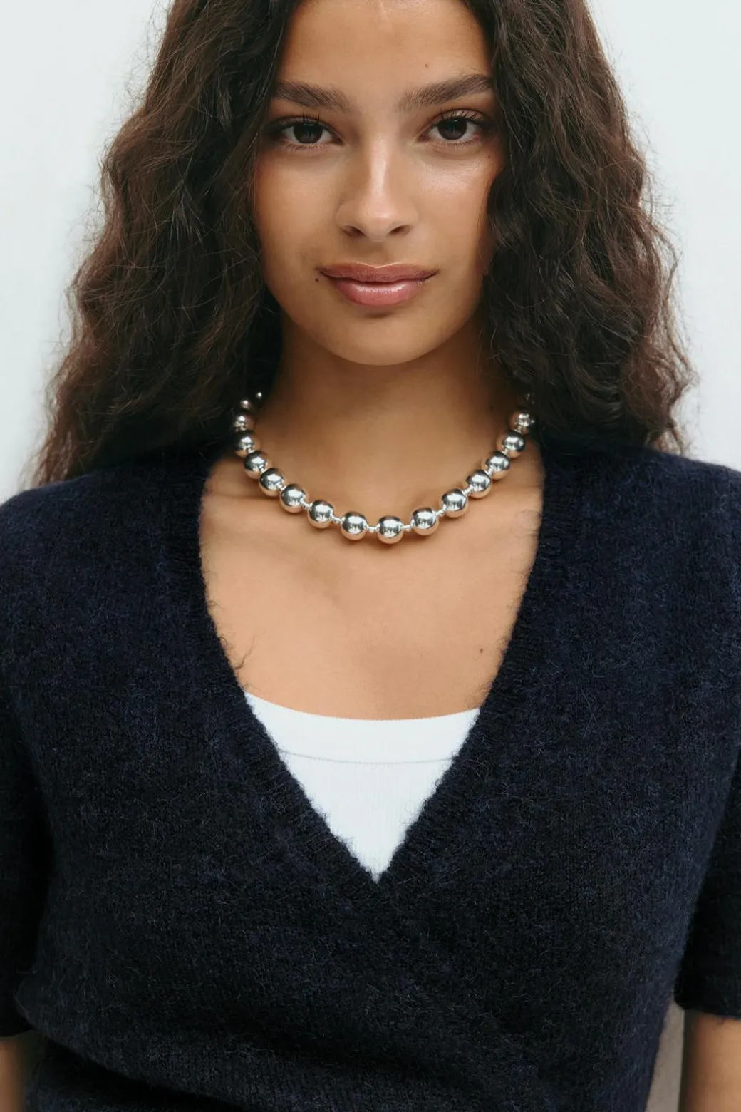 Knitted wrap top