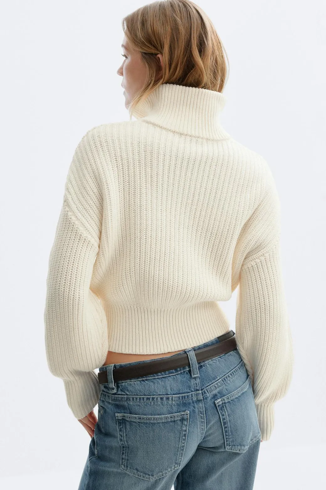 Knitted zip cardigan