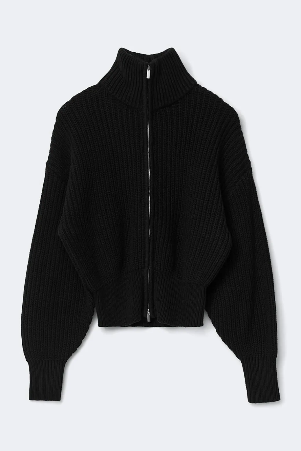 Knitted zip cardigan