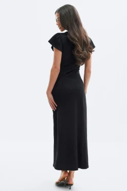 Lace detail midi dress