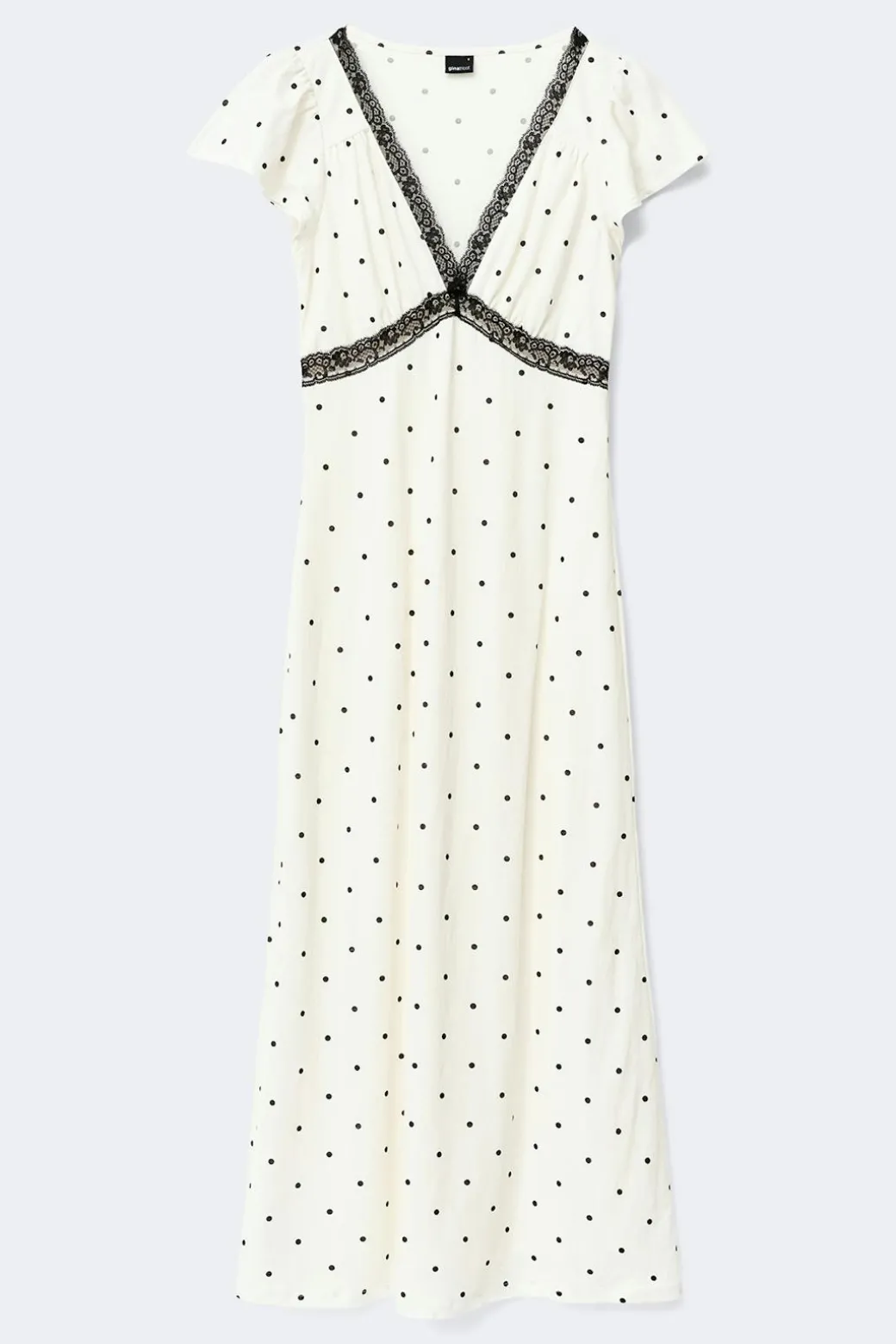 Lace detail midi dress