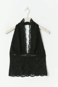 Lace halterneck top