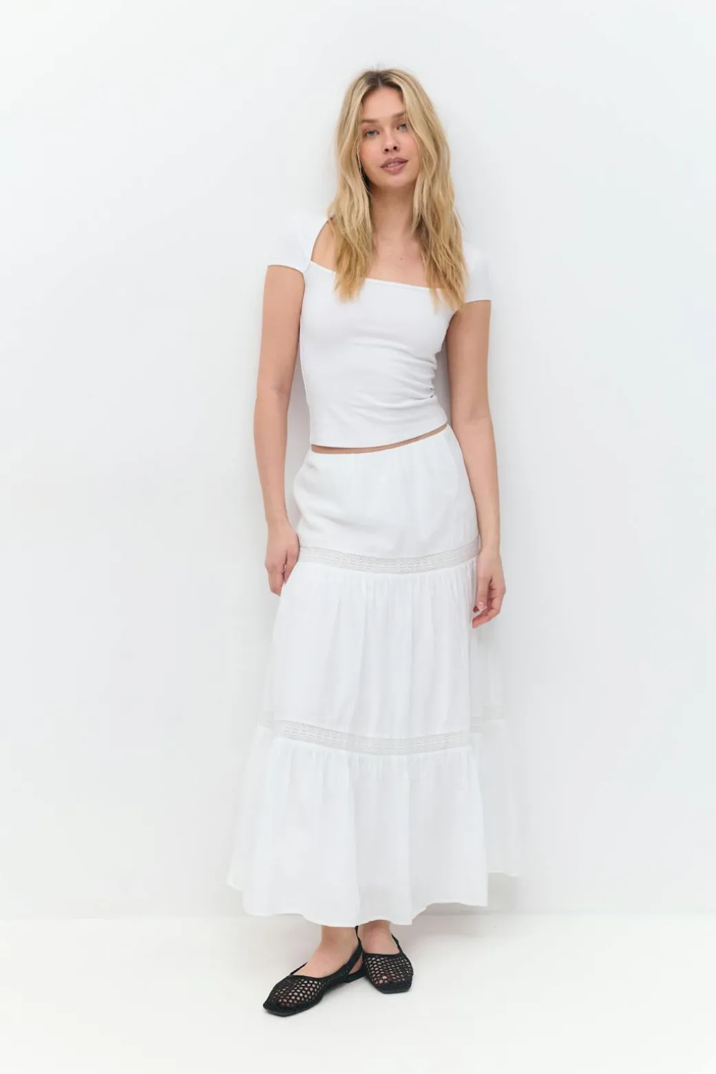 Lace maxi skirt