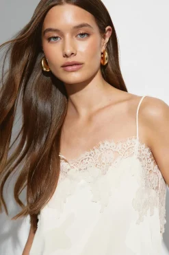 Lace satin singlet