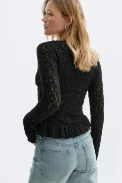 Lace v-neck top