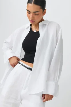 Linen blend shirt