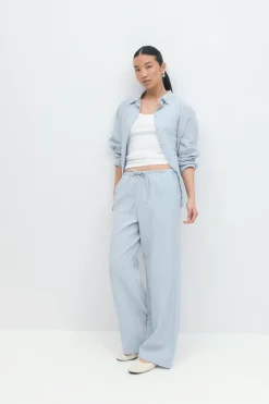 linen blend trousers