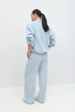 linen blend trousers