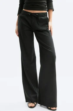 Linen blend trousers